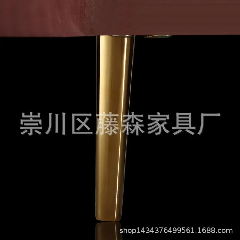 for Hong Kong Style Light Luxury Internet Celebrity Bed Titanium Fabric Bed 1.8 Meters Master Bedroom Double Bed Modern