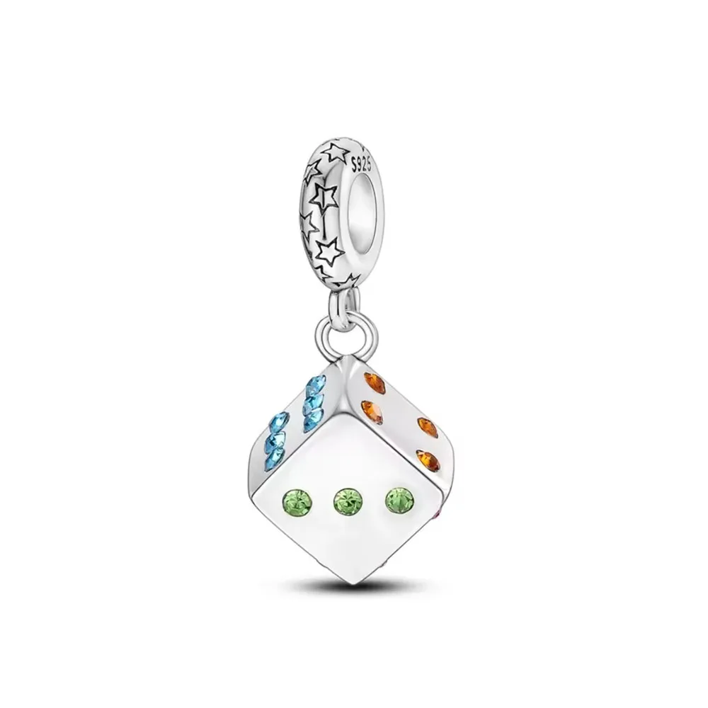 2026 New 925 Sterling Silver Cat Eagle Bee Moon&Star Safety Chain Charm Pendant Fit Original Diy Bracelet Women's Jewelry view 5