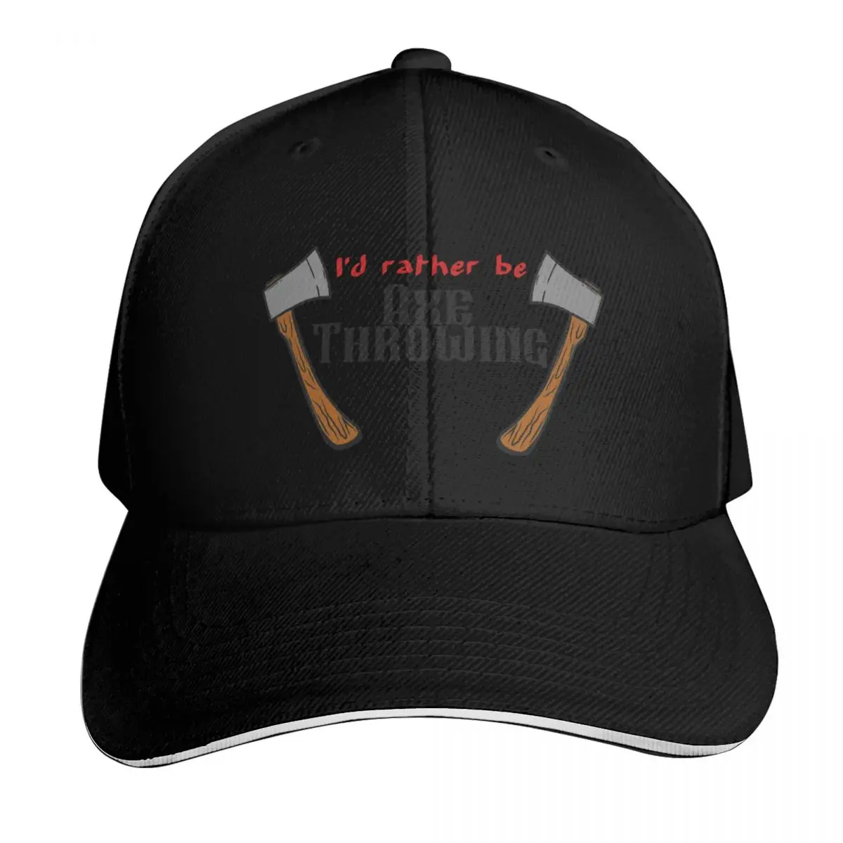 I'd rather be Axe Throwing Baseball Cap cute Golf Hat Man sun caps Snapback Cap For Girls Men's