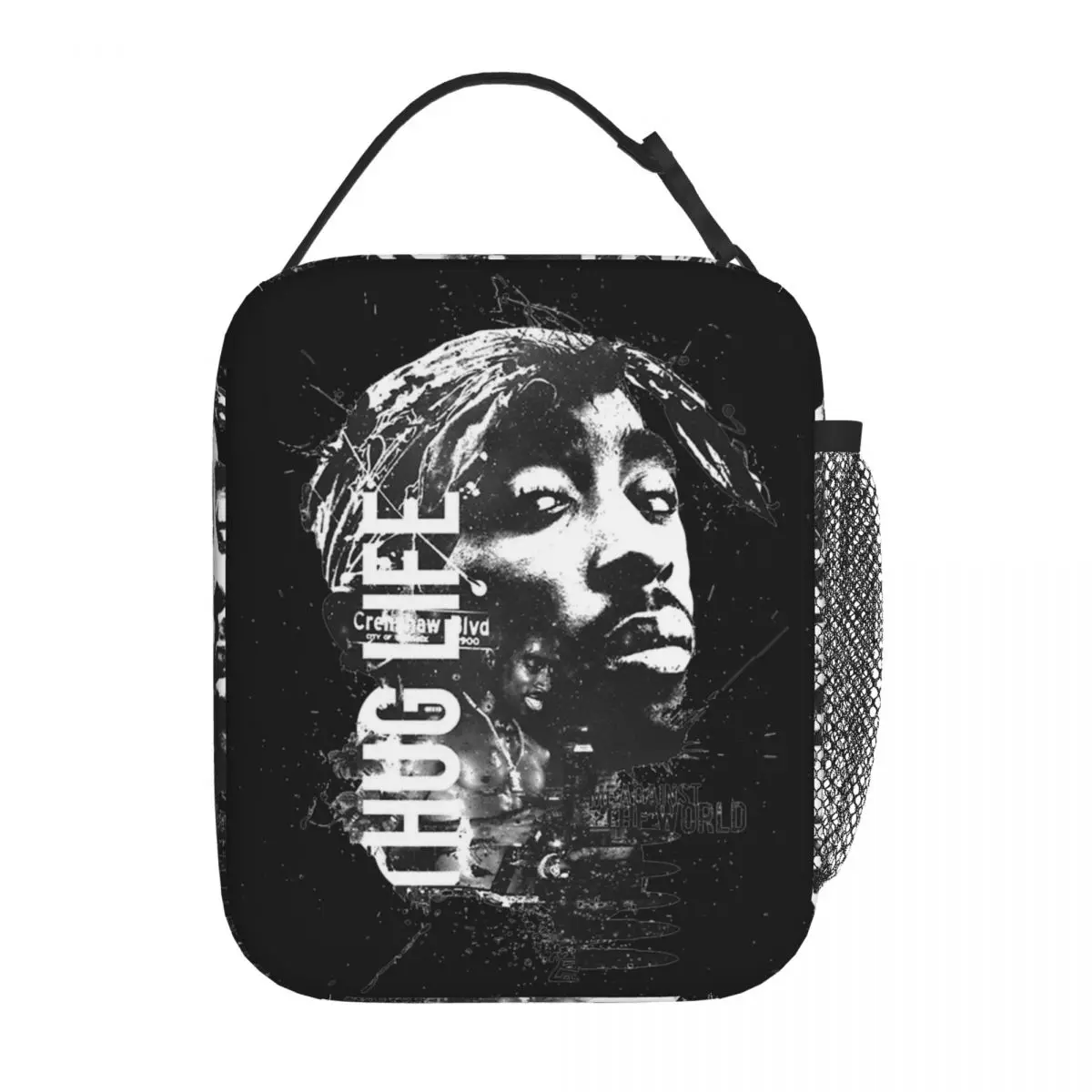 Tupac Shakur Insulated Lunch Bags Thermal Bag  Meal Container 2pac Hip Hop Leakproof Lunch Box Tote Bento Pouch Office Picnic