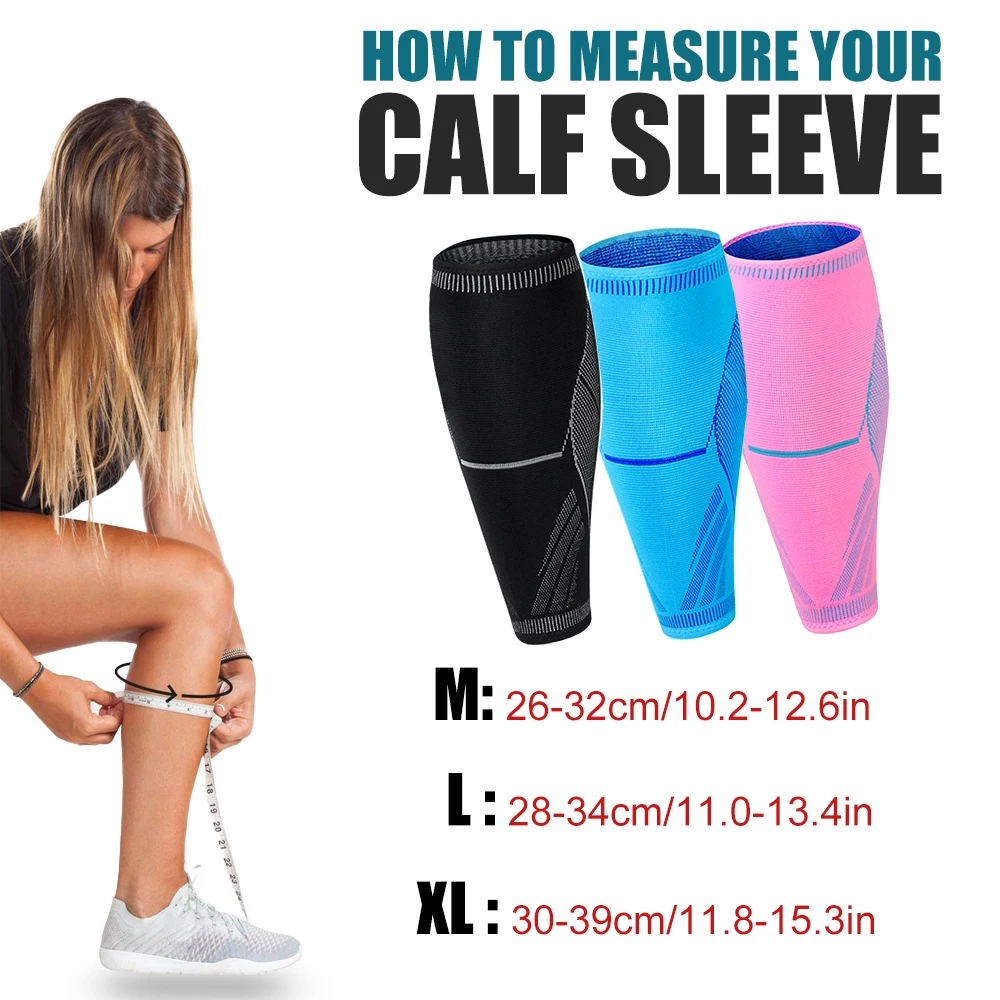 1Pcs Sports Calf Compression Sleeve for Runners -Leg Compression Sleeves Calf Support for Running, Cycling, Basketball, Football