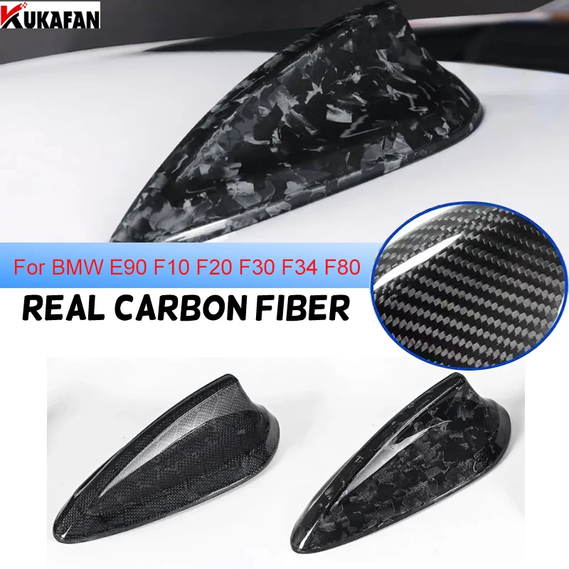 Real Carbon Fiber Forge For BMW 1 2 3 4 5 7 Series E60 E90 F10 F20 F30 F34 F80 F87 F32 F36 G11 G20 G30 Shark Fin Antenna Cover