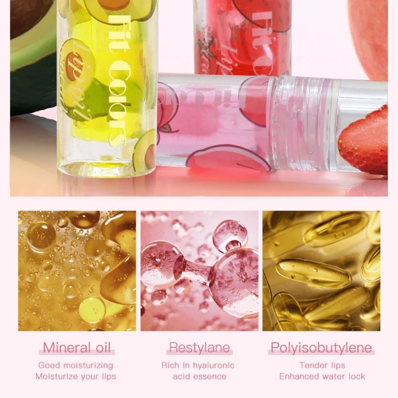 3-delige Fruit Lip Oil Set Hydraterende Glans Waterlight Shine Transparante Afwerking Niet-kleverige formule voor dagelijkse lipverzorging Koreaans