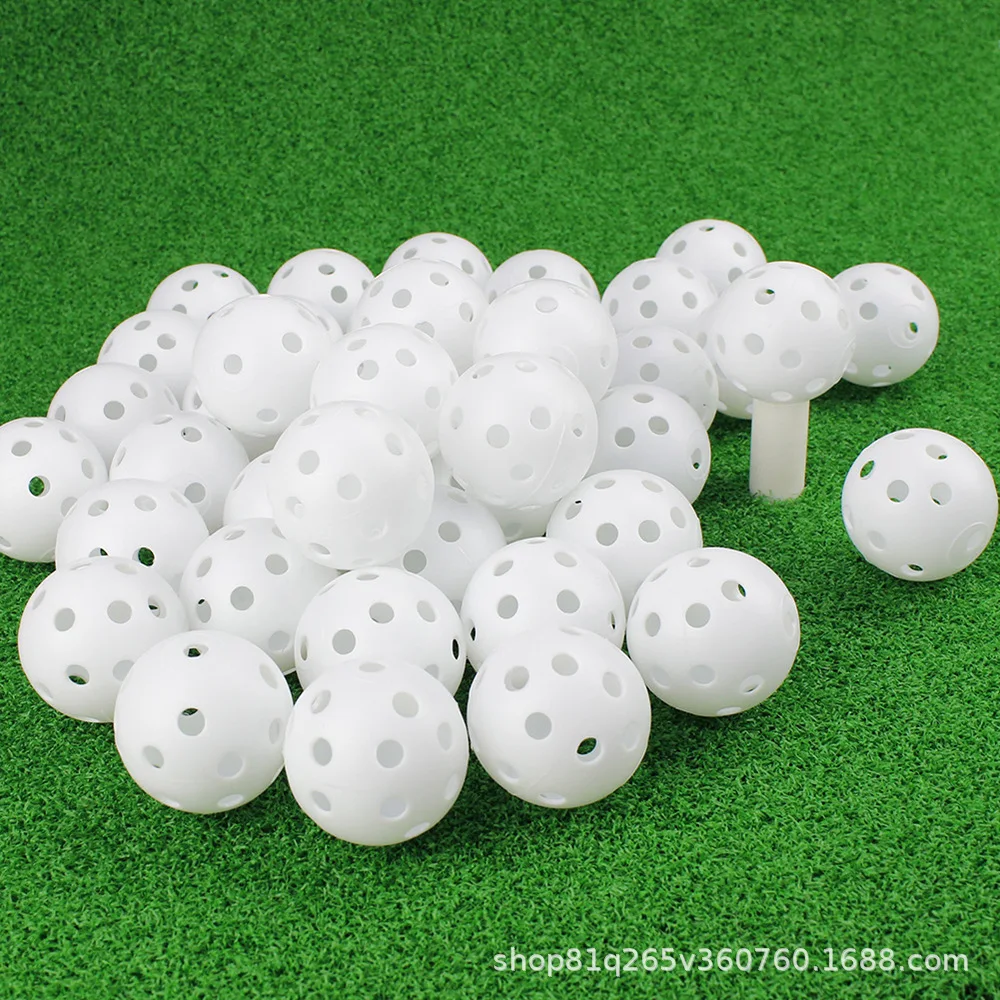 

42mm Hole Ball Indoor and Outdoor Golf Practice Ball 26 Holes PE Blow Molded One-piece Ballf White Toy Cave Ball