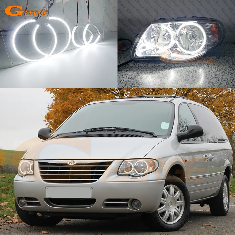 Geerge For Chrysler Grand Voyager IV 2005 2006 2007 2008 Excellent Ultra Bright LED Angel Eyes Kit Halo Rings Car Accessories