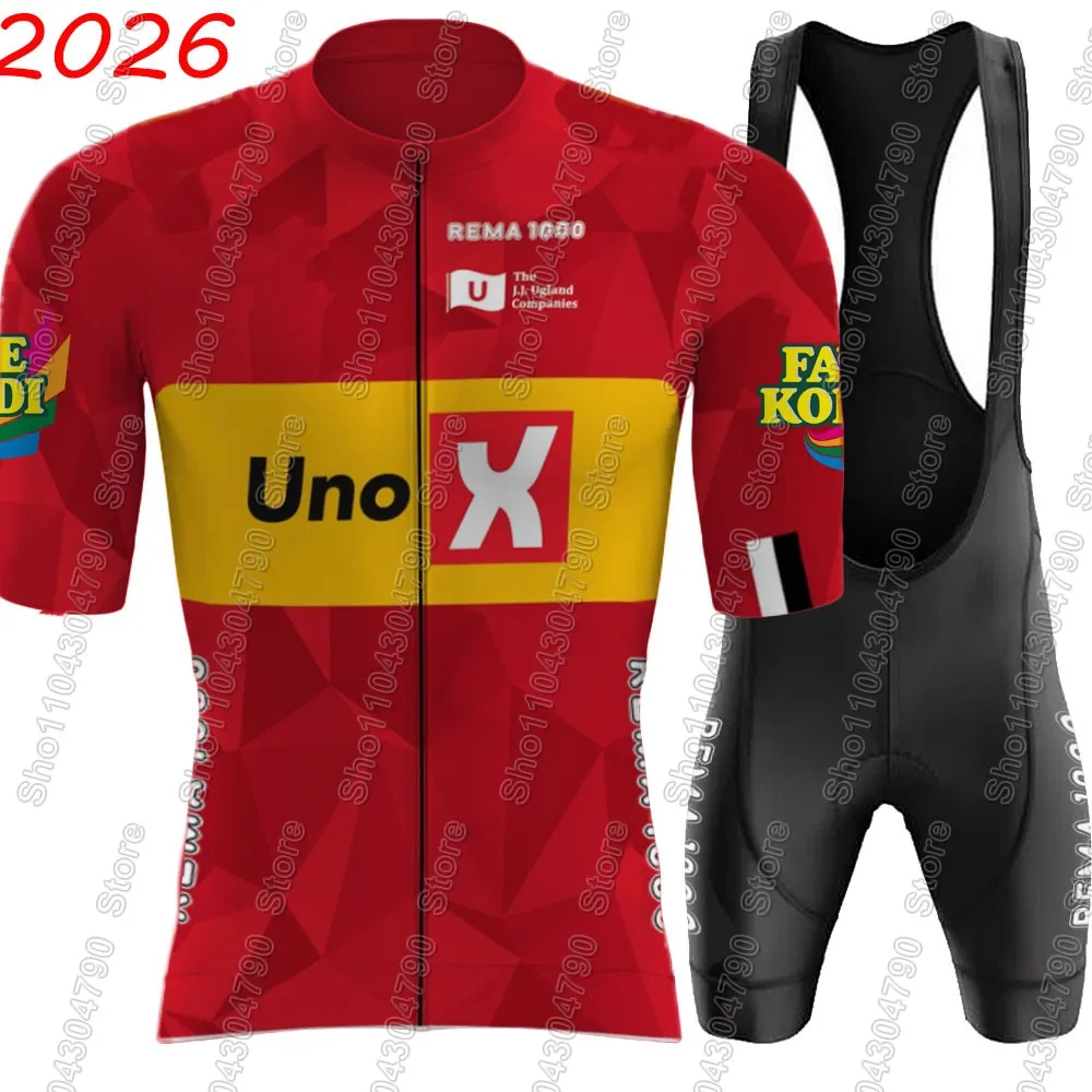 

Комплект велоформы UNO X Pro Team 2026: летняя велоодежда, мужской костюм для шоссейного велоспорта, веломайка, велошорты, униформа для MTB