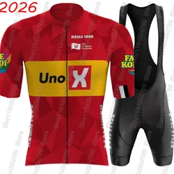 2026 UNO X Pro Team Cycling Jersey Set Summer Cycling Clothing Men's Kit Road Bike Shirts Suit Bicycle Bib Shorts MTB Uniform