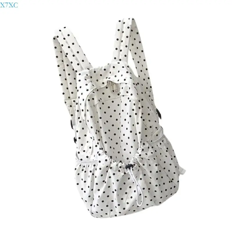 X7XC Student School Bag Travel Backpacks Drawstring Backpacks Polkas Dot Backpacks Japanese Styles Casual Daypacks for Girl