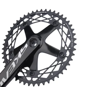 Skeace Mountain Bike Crank set, crankset bike, square hole, aluminum alloy, single speed, chainwheel, 165mm, 49t, 144bcd 8 Main Sales PE Sailing Speed - №7