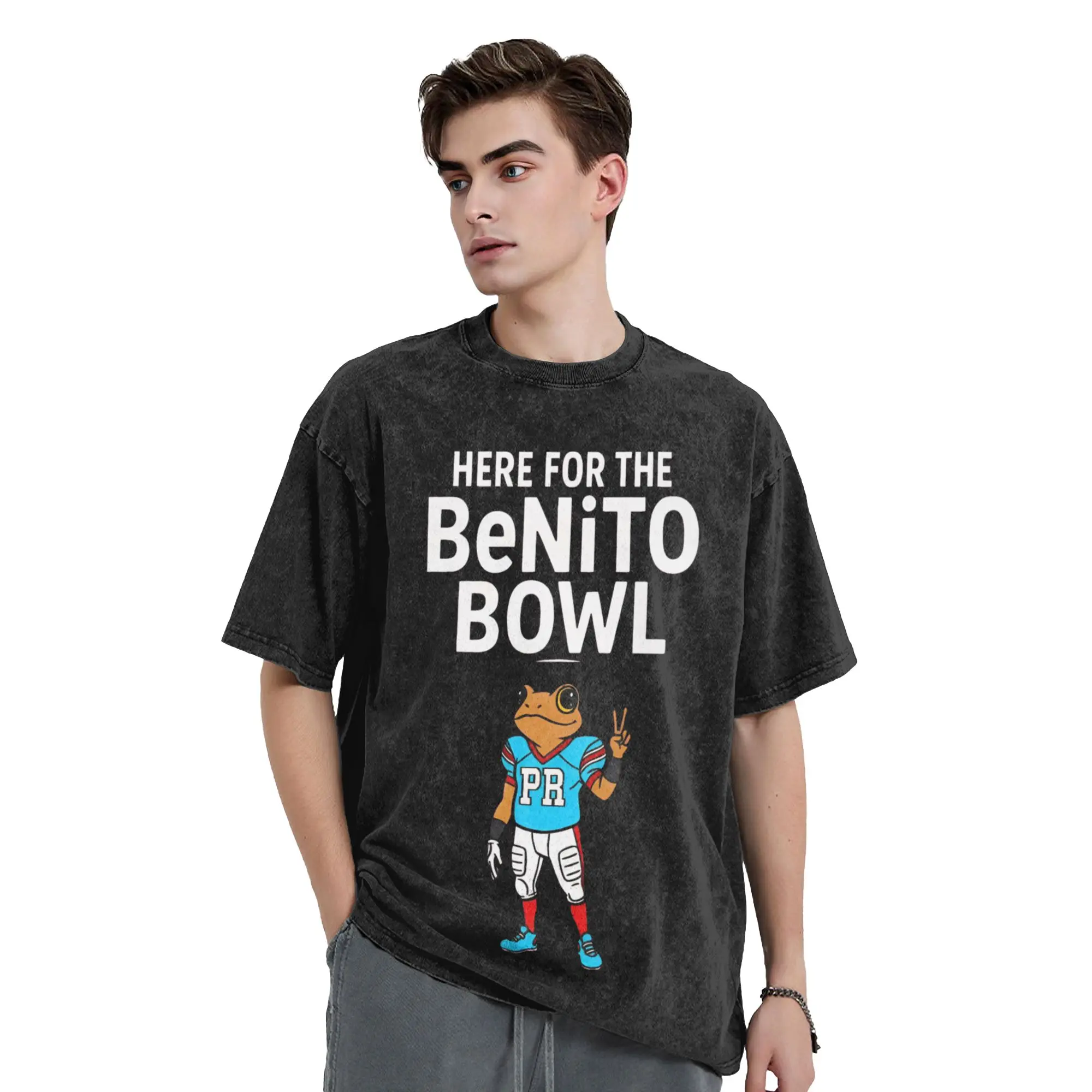 Benito Bowl Puerto Rican Bads Bunnys عرض نصف الوقت Merch غسلها تي شيرت الرجال النساء الشارع الشهير تي شيرت الجرافيك تيز القمم القطن