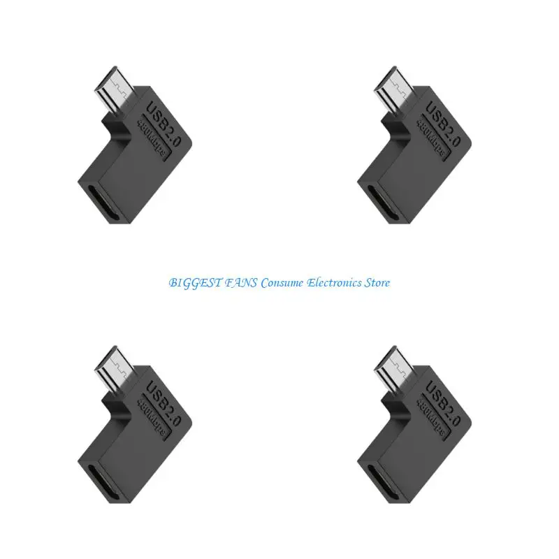 90 graus USB Tipo C para USB Adaptador 5V 2A Construção carregamento rápido