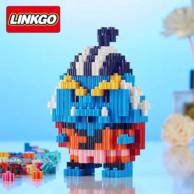 Linkgo マイクロビルディングブロックボア・ドフラミンゴワニ月光モリアアニメダイヤモンドレンガフィギュア玩具子供のための 2025