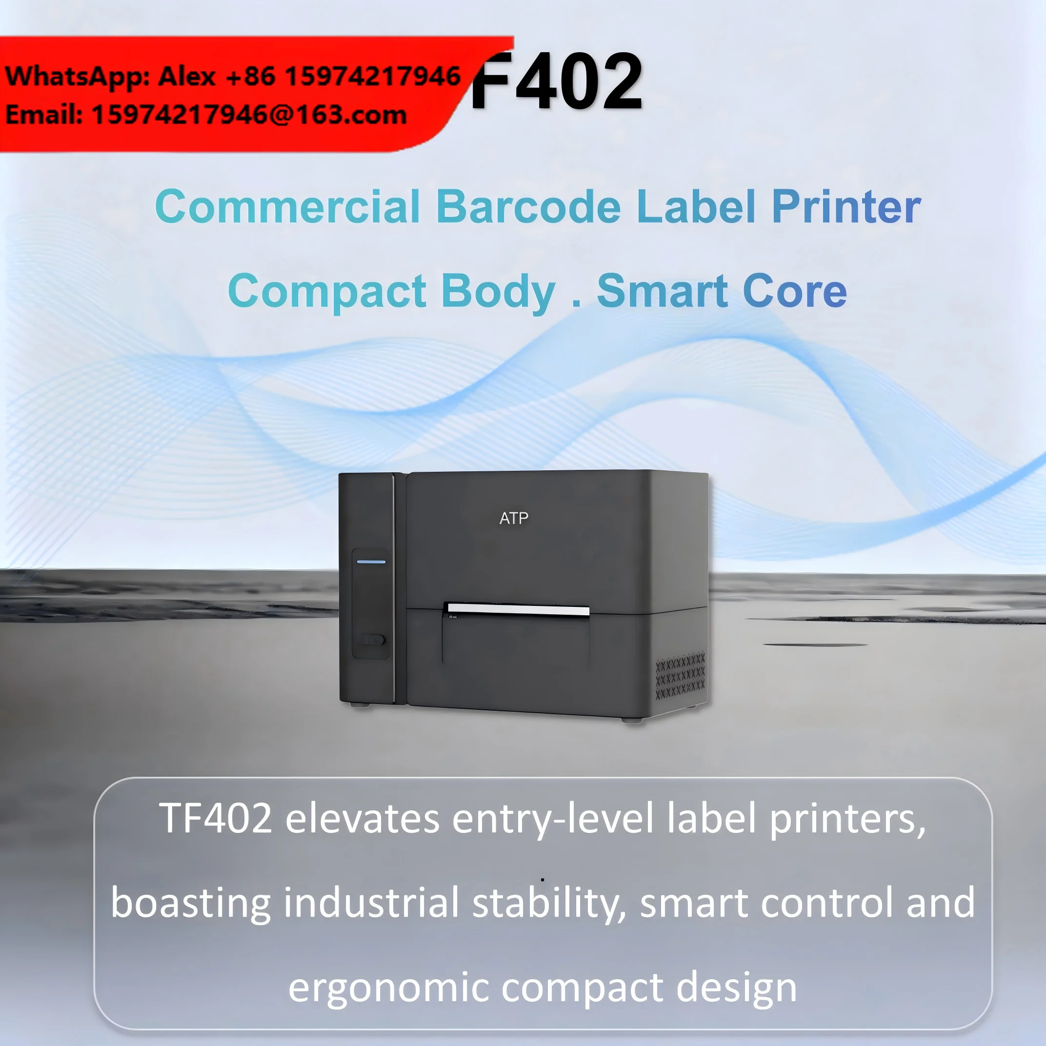 ATP TF402 High-Speed 203DPI Thermal Label Printer Machine With 110mm Print Width For Sticker Adhesive Labels In Stock