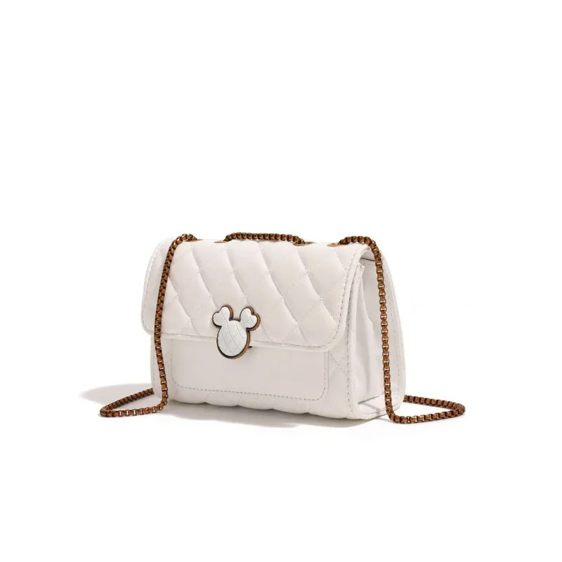 Disney Mickey Mouse Vintage Shoulder Bag Women Large Capacity Quilted Chain Crossbody Purse for College Students Daily Use