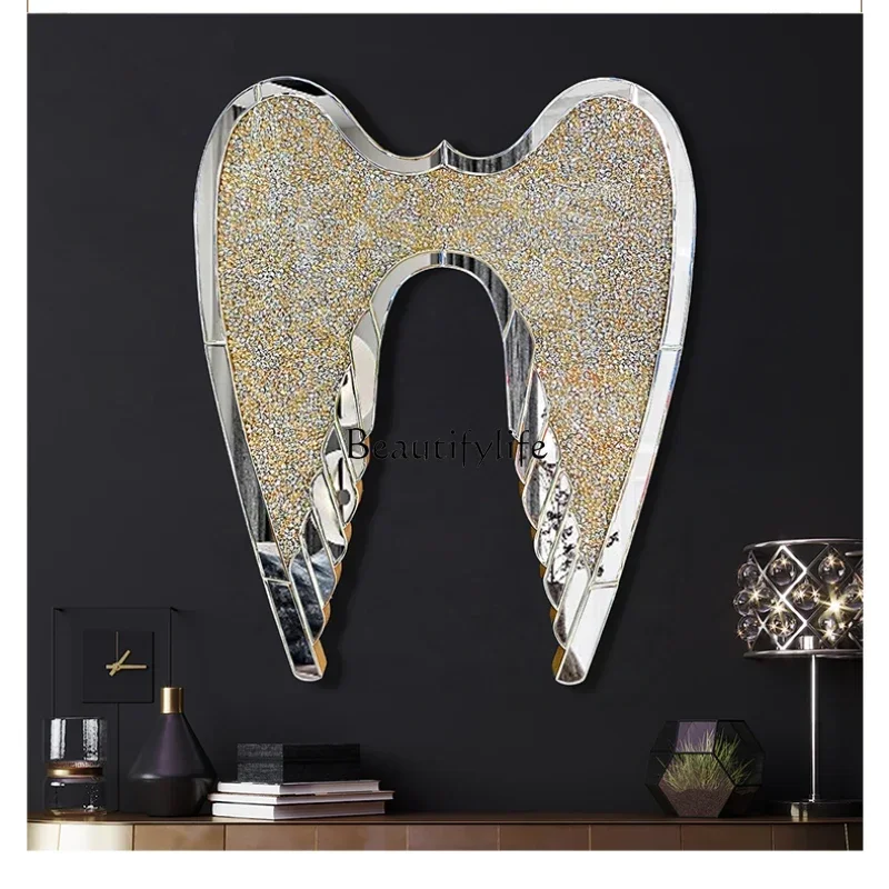 

yj39 High Sense European Modern and Simple Angel Wings Wall Hanging Living Room Entrance Decorative Mirror