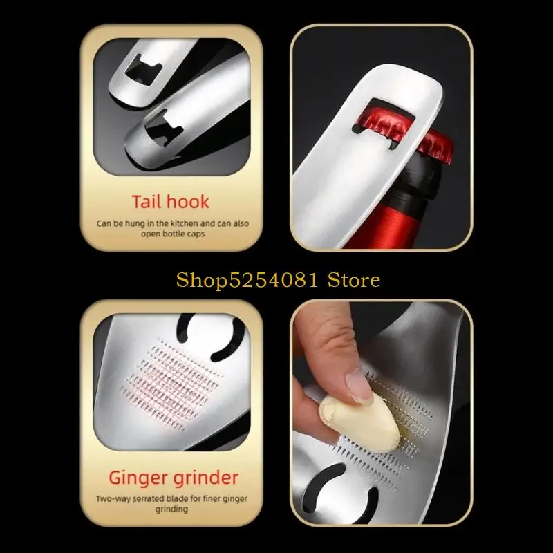 AXYC 5 in1 Kitchen Tool Multifunctional Kitchen Cooking Spoon for Easy Draining and Straining,Grating,Mashing Eggs Separator