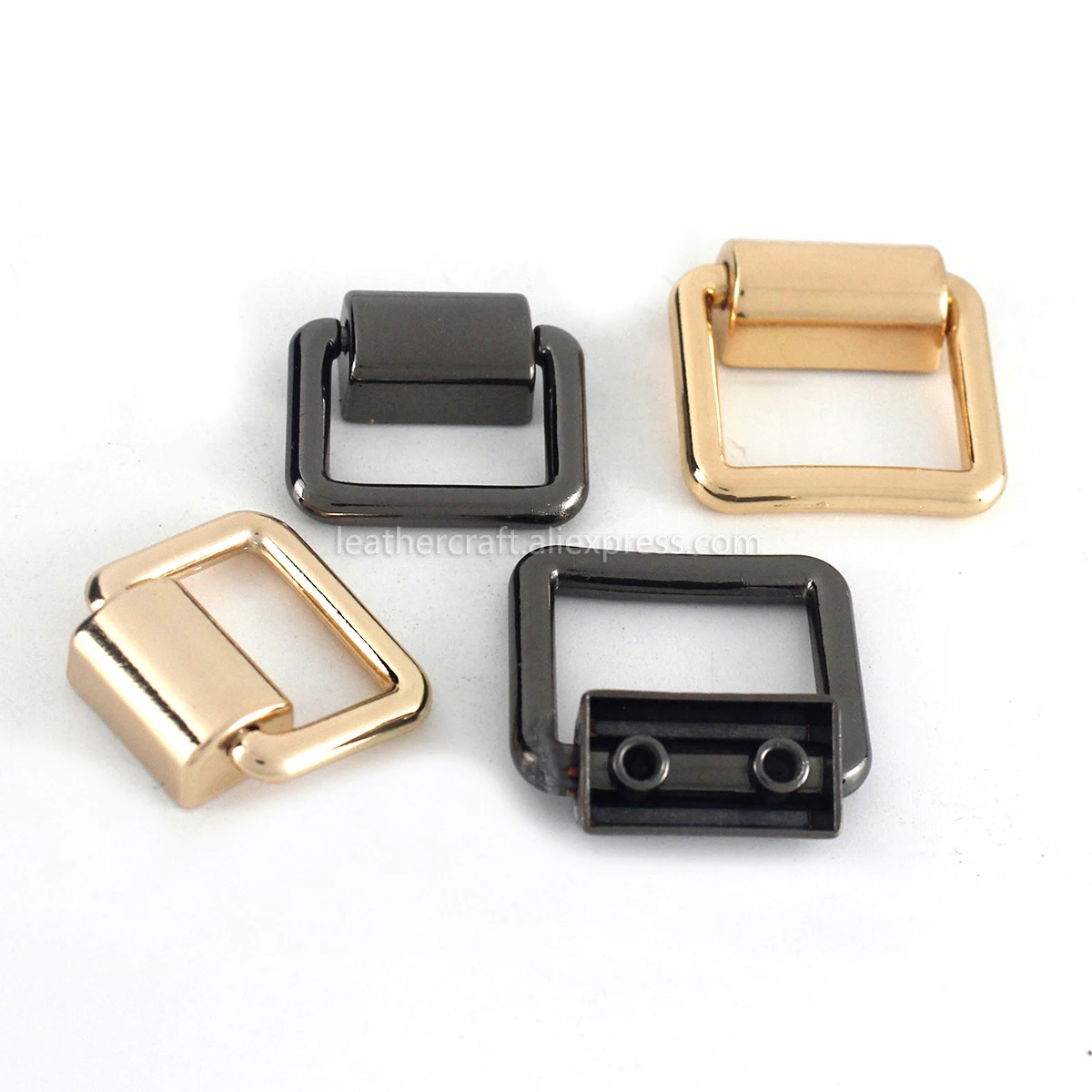 1pcs More Color Metal Swivel Bag Side Hanger Rectangle Ring with Screws for Leather Craft Bag Strap Belt Handle Shoulder Webbing