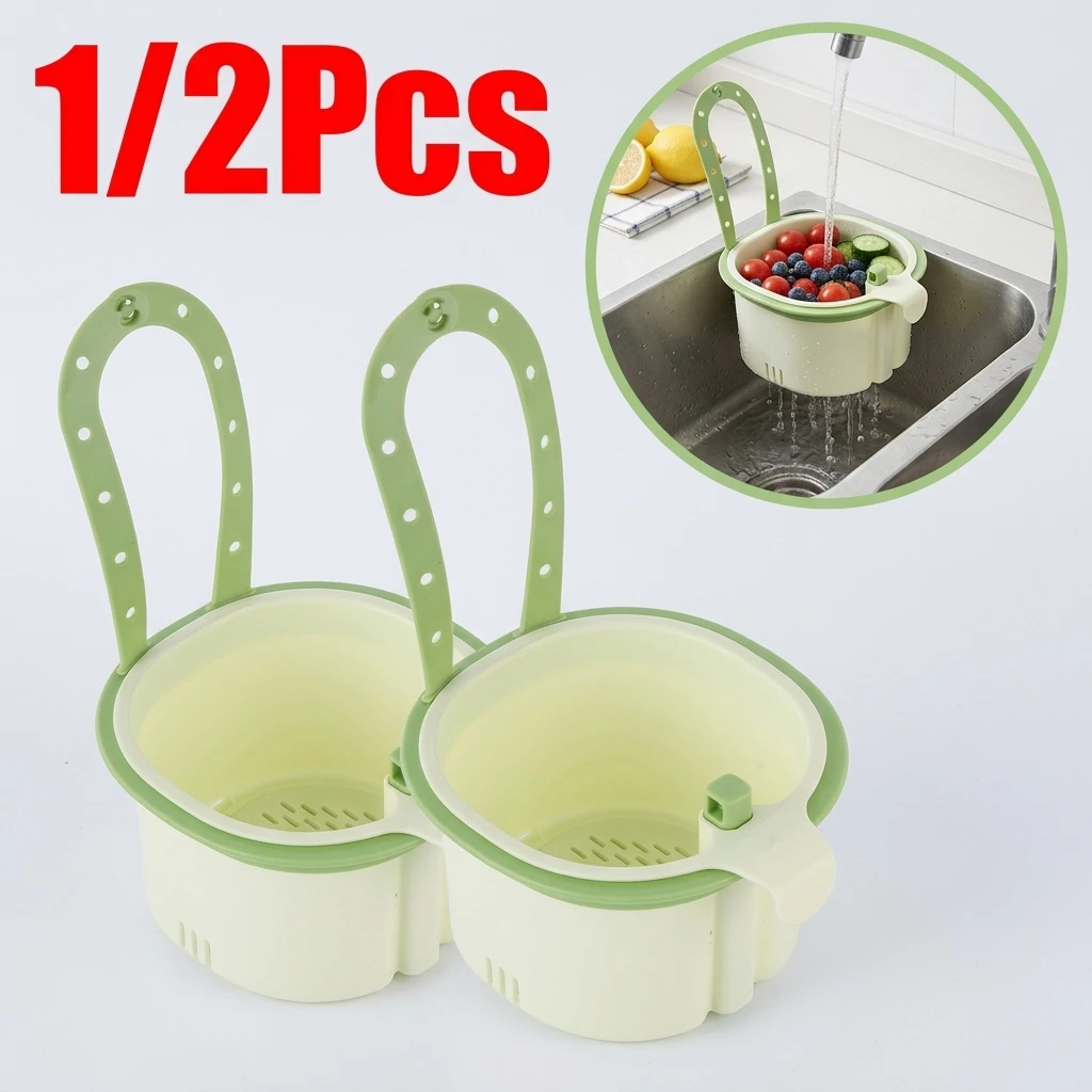 1/2PCS Kitchen Strainer Drain Strainer Self Cleaning Faucet Hanging Filter Multifunctional Kitchen Automatic Dumping New