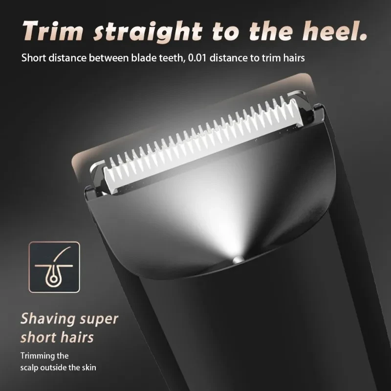 Men'S Groin Body Hair Trimmer, Electric Ball Trimmer, Includes 2 Guard Attachments, Ceramic Blade Head, Wet And Dry Shaver