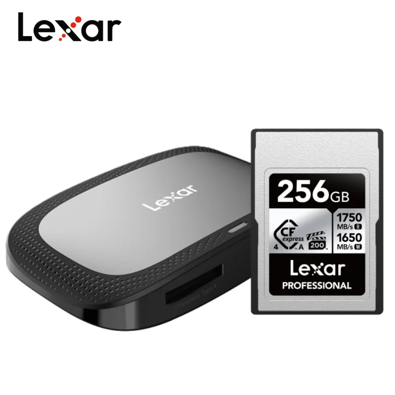 بطاقة ذاكرة Lexar Professional CFexpress من النوع A VPG 200 CFE مع قارئ 160 جيجابايت 320 جيجابايت بحد أقصى 1750 ميجابايت/ثانية CF A لكاميرا الأغنية
