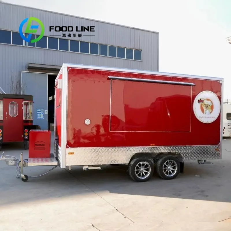 

Mobile Restaurant Fully Equipped Foodtruck Trailer for Ice Cream Coffee BBQ Pizza Concession Stand Customized
