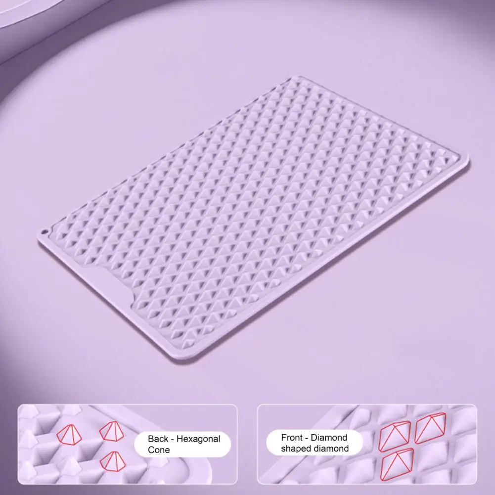 Bottom Grooves Bump Design Foot Mat Foldable Foot Massage Mat Double-sided Silicone Cushion Non-slip Wear Resistant Anti-fatigue