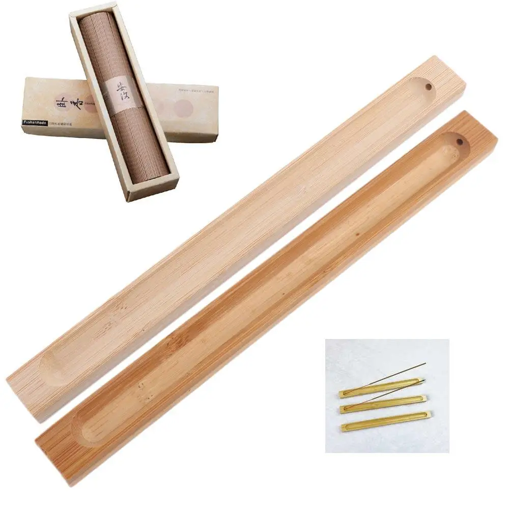 Bamboo Bamboo Board Incense Holder Natural Anti-Ash Flying Incense Stick Holder Japanese Style Eco-friendly Incense Ash Catcher