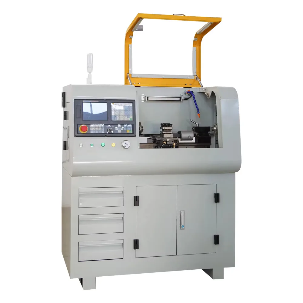 الصين هواية صغيرة أفقية سرير مسطح مخرطة CNC المعدنية Hine Cnc210 للتعليم المدرسي والاستخدام الشخصي