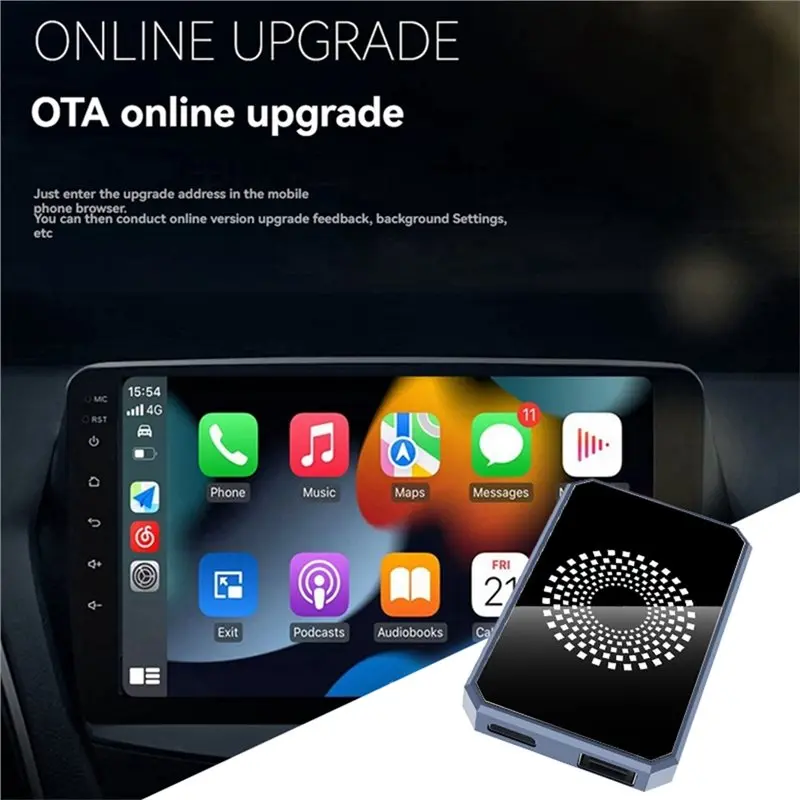 ABKN-محول Carplay اللاسلكي Android AI Box لـ Carplay/Android Auto/To Android 13 HD Port Support Split-Screen