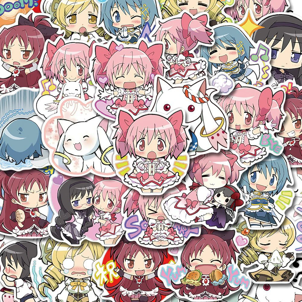 10/30/48 Stück Magic Girl Madoka Anime Aufkleber Kawaii Mädchen Cartoon Tomoe Mami Sticker für Laptop Motorrad Handy Dekoration