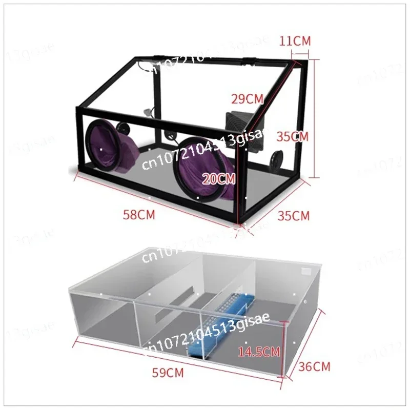 Dust Box Grinding Machine, Grinding Table, Grinding Machine, Jade, Honey Wax, Stationery, Carving, Transparent Acrylic Cover