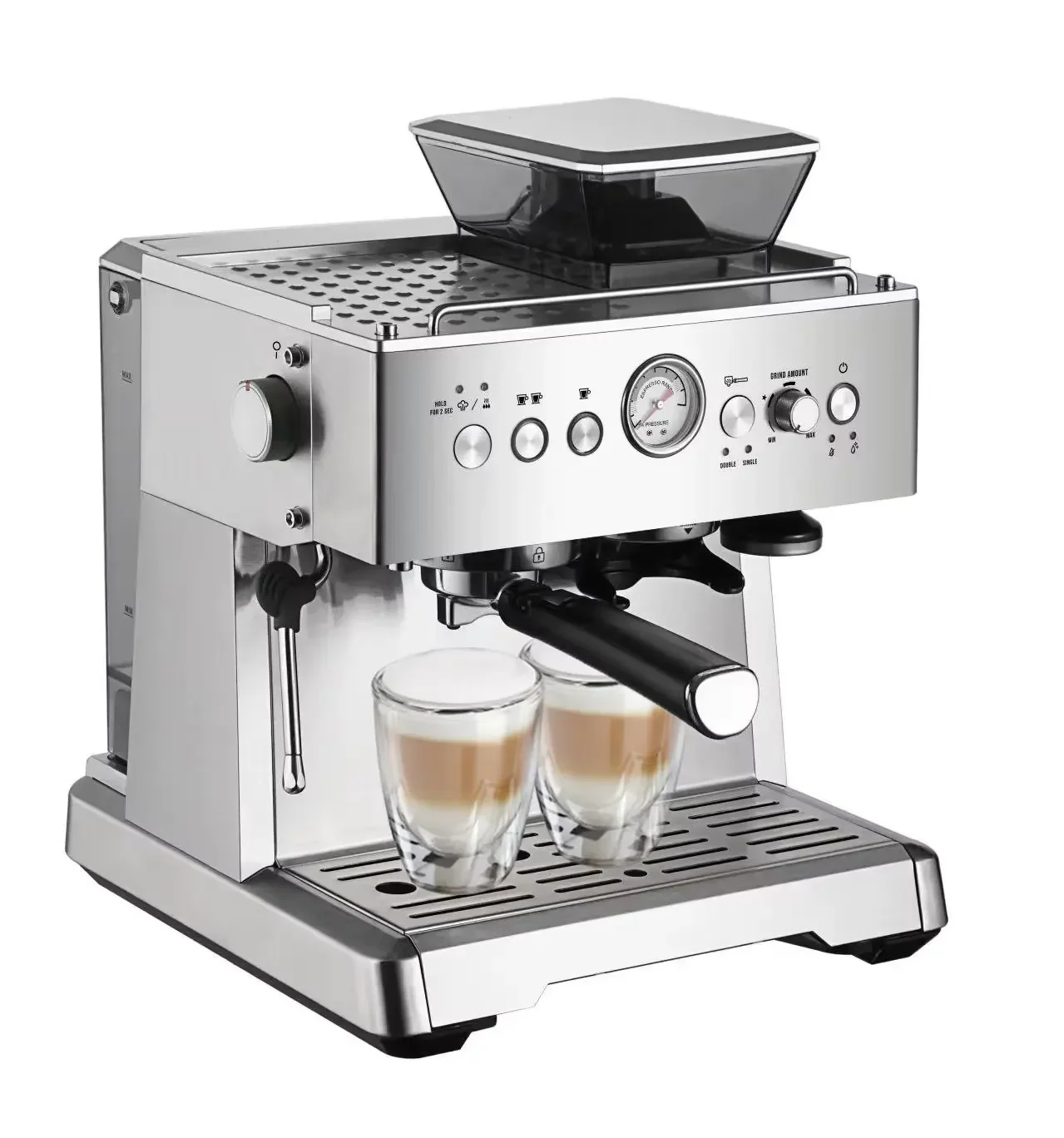 

Home Use Electric Cappuccino Latte Espresso Maker Semi-Automatic Stainless Steel Professional Coffee Machine