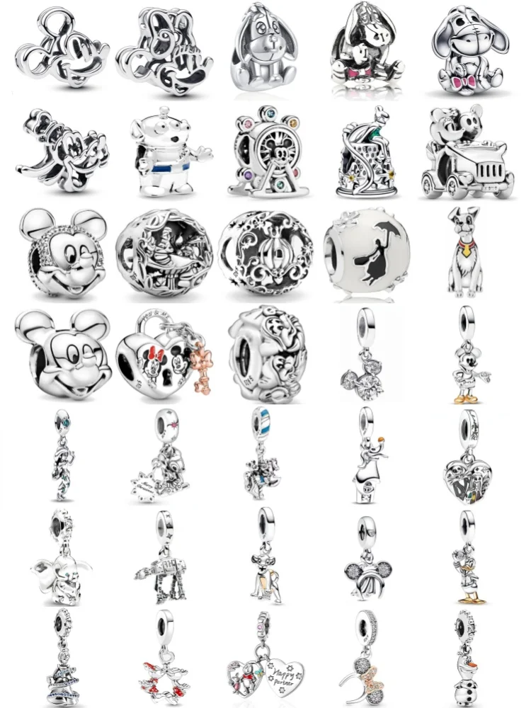 Hot Selling 925 Silver Dog,Bear Bead Mouse,Deer Pendant Suitable for European Original Bracelet DIY Accessories ExquisiteJewelry