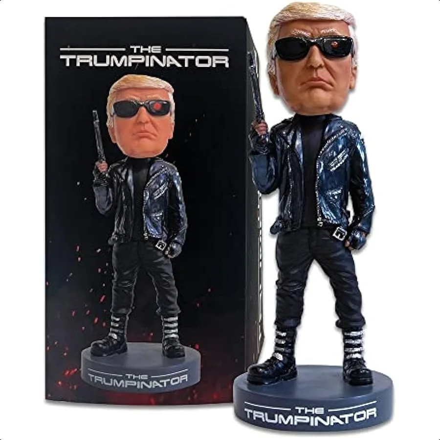

Donald Trump Collectibles Proud Patriots The Trumpinator: Donald Trump 2024 Bobblehead for Trump Supporters and Patriotic Ameri