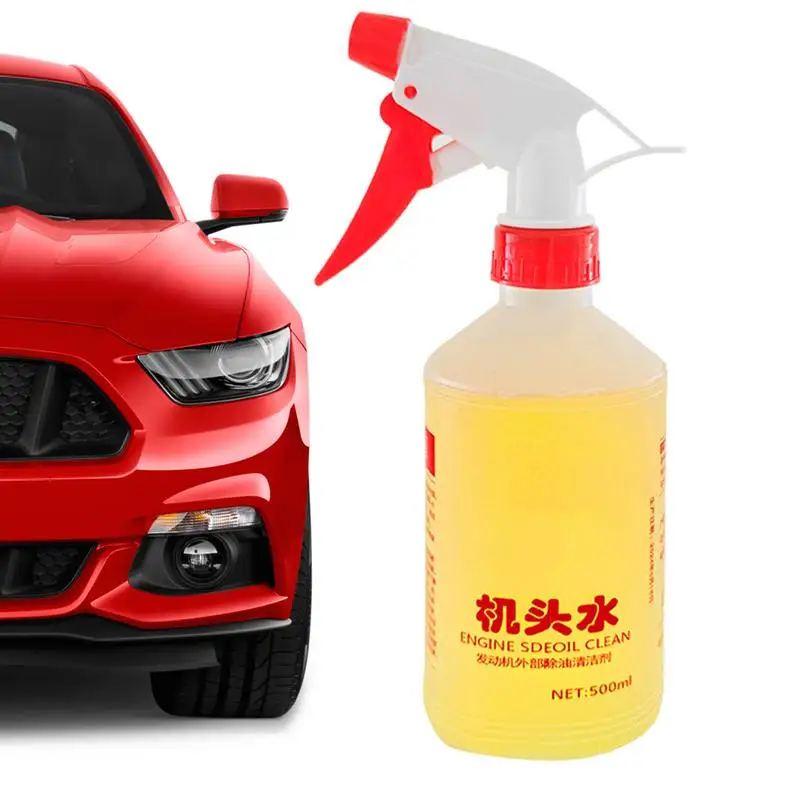 Limpador de motor de carro 500ml, agente desengordurante para detalhamento automotivo, spray para carros, motocicletas, caminhões e rodas de carro