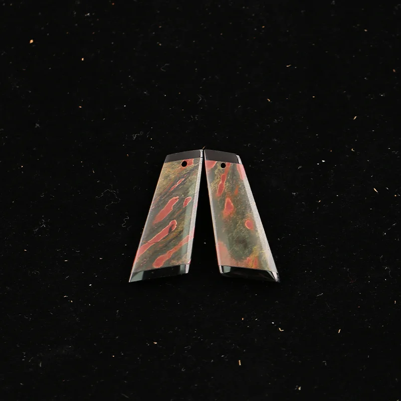 B&F Obsidian＆Multi-Color Picasso Jasper  Earring Beads for Jewelry Making, Handmade Natural stones beads, Stones for Supplies