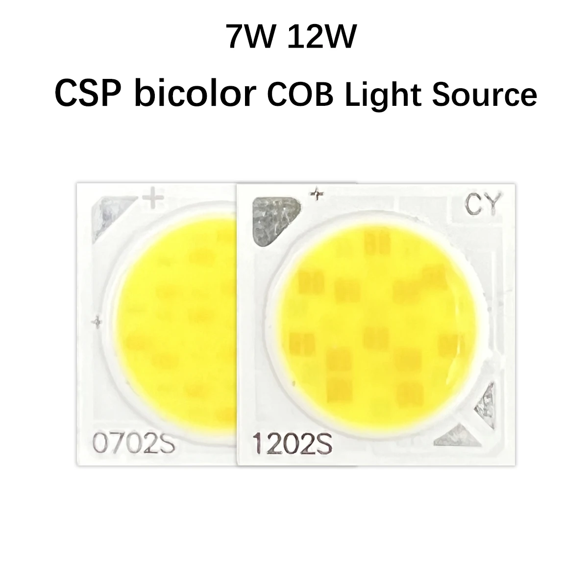 

10 шт. COB светодиодный чип 13,3 мм 7 Вт 12 Вт CSP двухцветный теплый белый чип лампа прожектор точечный светильник аксессуары высшего качества