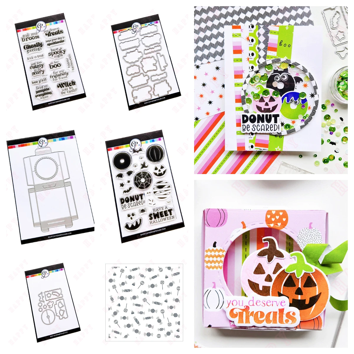 

Halloween Peeka-Boo Treat Box Die Metal Cutting Dies Stamps DIY Scrapbooking Paper Card Stencil Handmade Album Template 2025 New