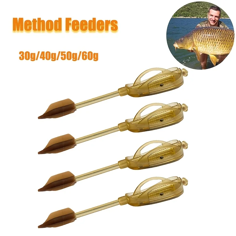 1 Stück/2 Stück/4 Stück Karpfenangel-Feeder, langer Griff, geeignet für Weitwurf-Feeder, 30 g/40 g/50 g/60 g Schnellblei-Wechselgerät