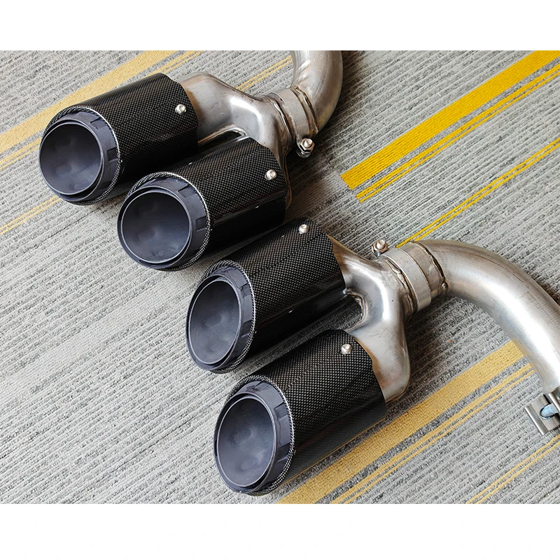 9Y0 تعديل السيارة ترقية أنبوب العادم من ألياف الكربون لعام 2018-2025 كايين كوبيه #3