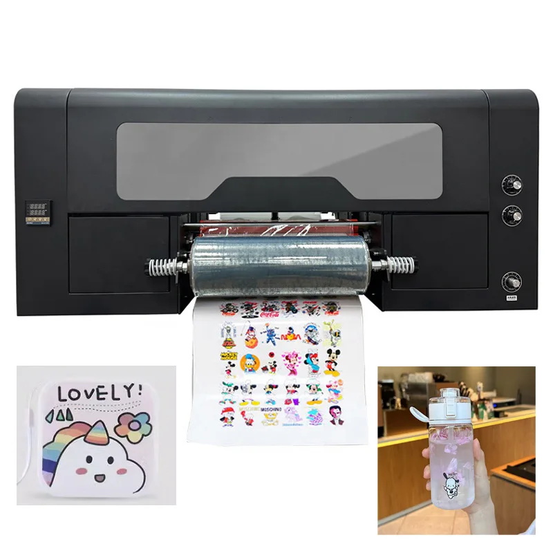 Dual A3 UV DTF Printer UV Transfer Sticker AB Film Acrylic Carton  Bottle Glass Metal UV Print Machine Xp600