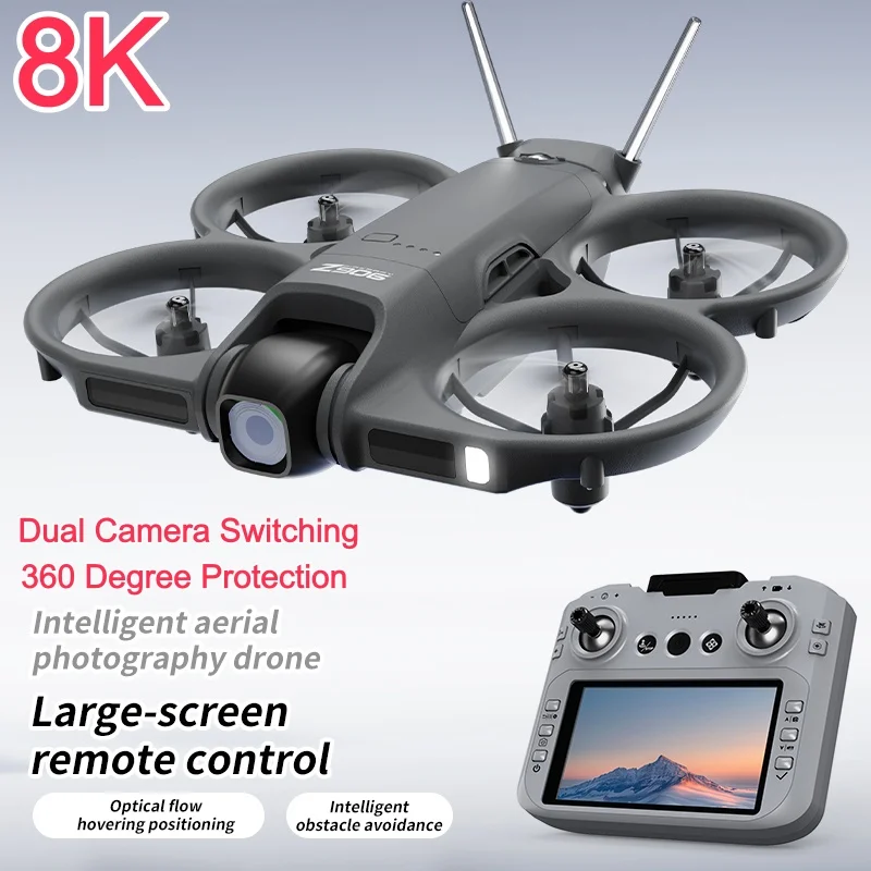

Intelligent Obstacle Avoidance 8K ESC Dual Camera Drone Optical Flow Positioning Ne-click Take off Landing RC Drones Quadcopter