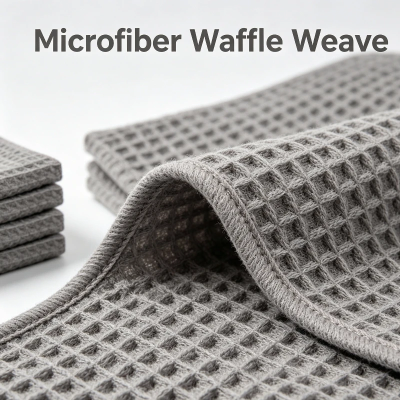Microfiber Waffle Weave Dish Cloths,  Absorbent Breathable Quick Drying Kitchen Cleaning Rags for Coffee Counter Washing Dishes