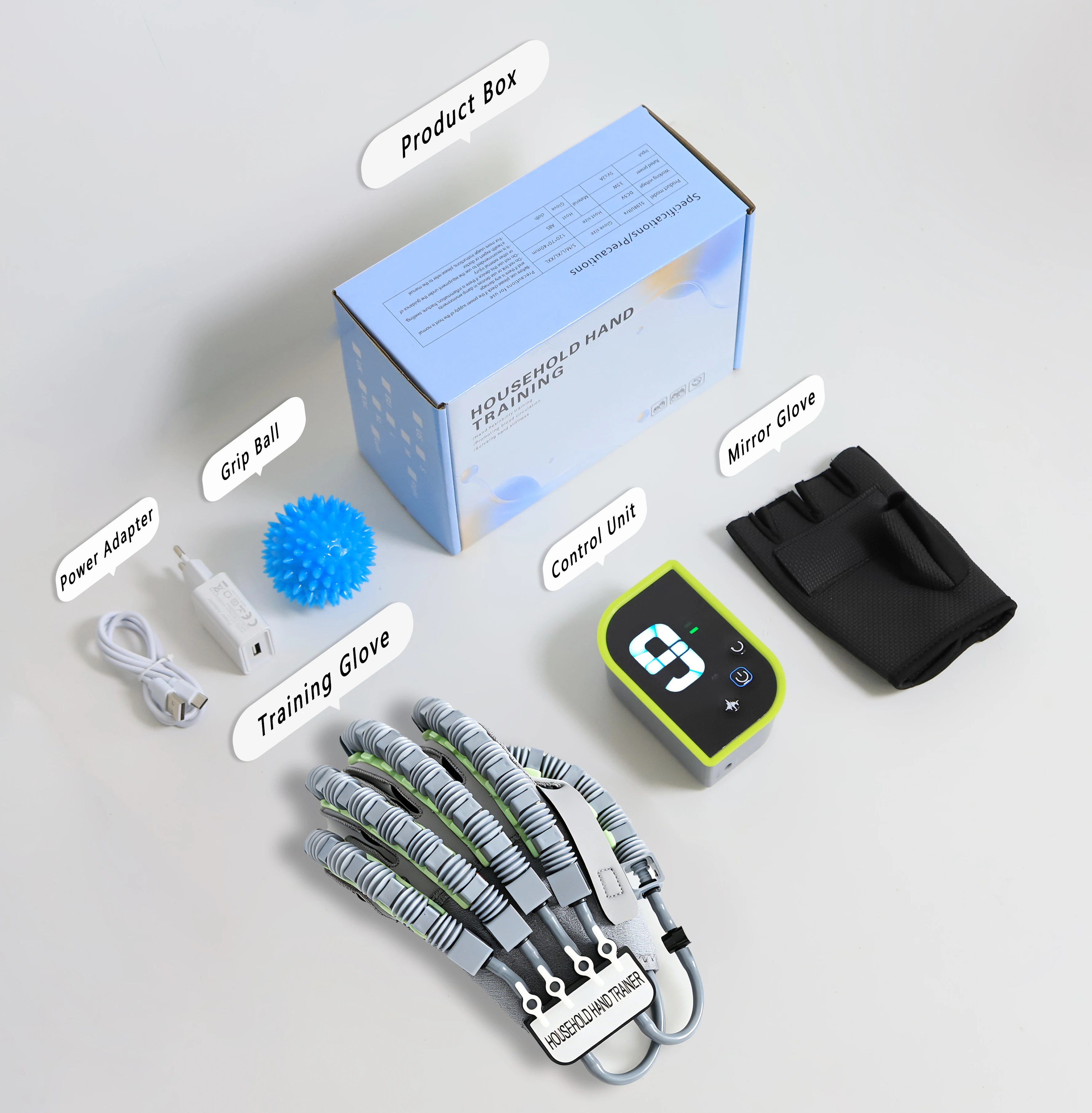 Rehabilitation Robot Gloves Durable Breathable Finger Flexion Extension Training For Stroke Hemiplegia Cerebral Infarction