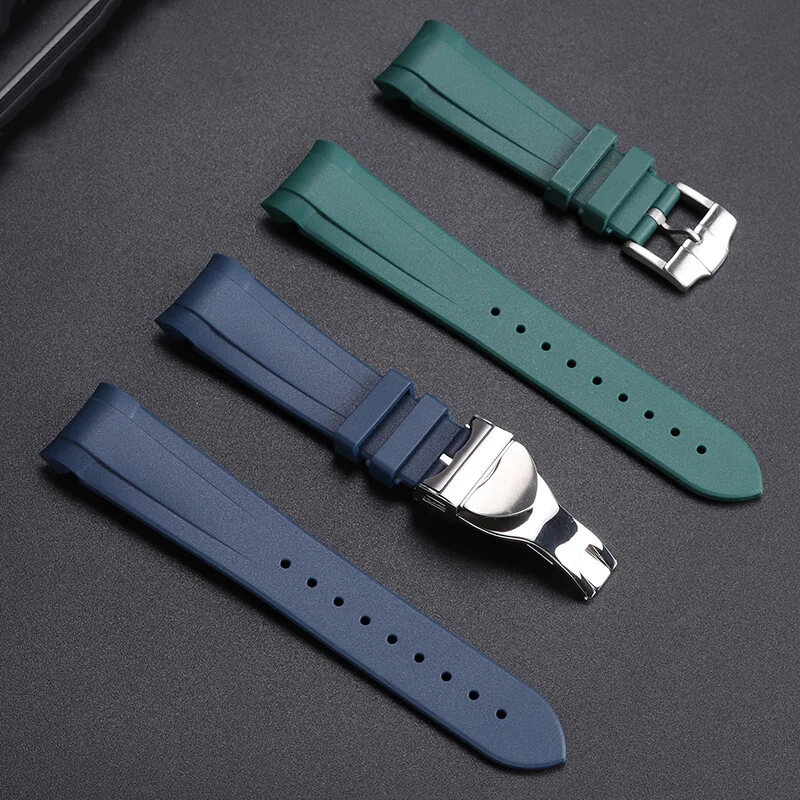 22mm Arc interface Rubber Silione Watchband  for Tudor Black Bay 1958 GMT 41mm Pelagos Pin/Folding buckle wristband for men