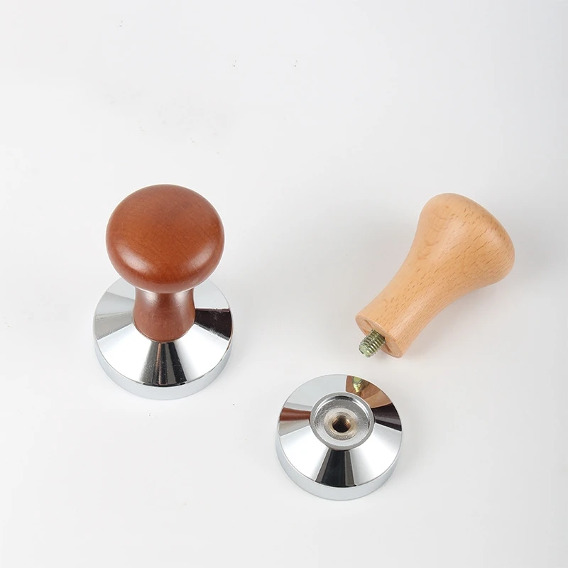

51/53/58mm Stainless Steel Coffee Tamper Press Flat Base Espresso Beans With Hand Press Coffee Powder Hammer Tools