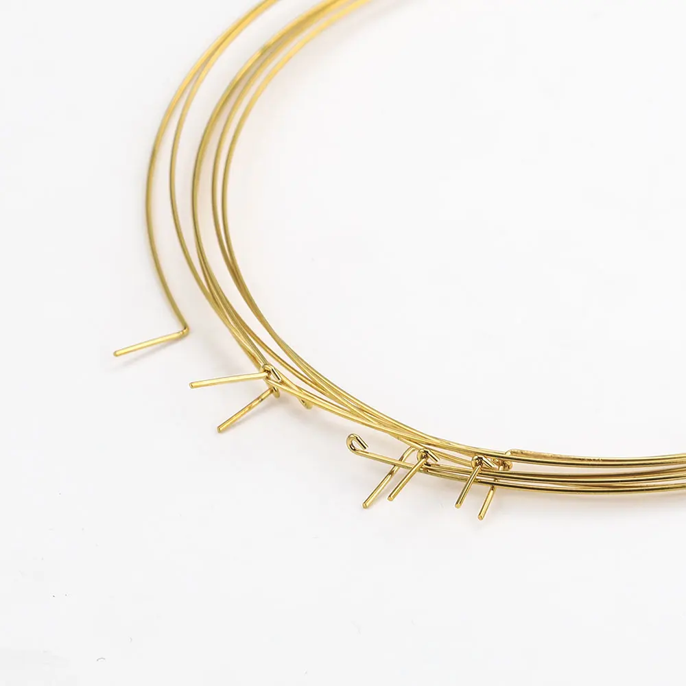 10pcs Stainless Steel 10cm Large Circle Ear Wires Hoops Loop PVD Gold Plated Earrings Charms DIY Dangle Jewelry Making Supplies