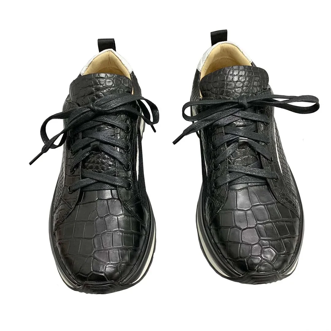 hongsen new arrival male  crocodile  Casual shoes crocodile leather   breathable  Men's shoes