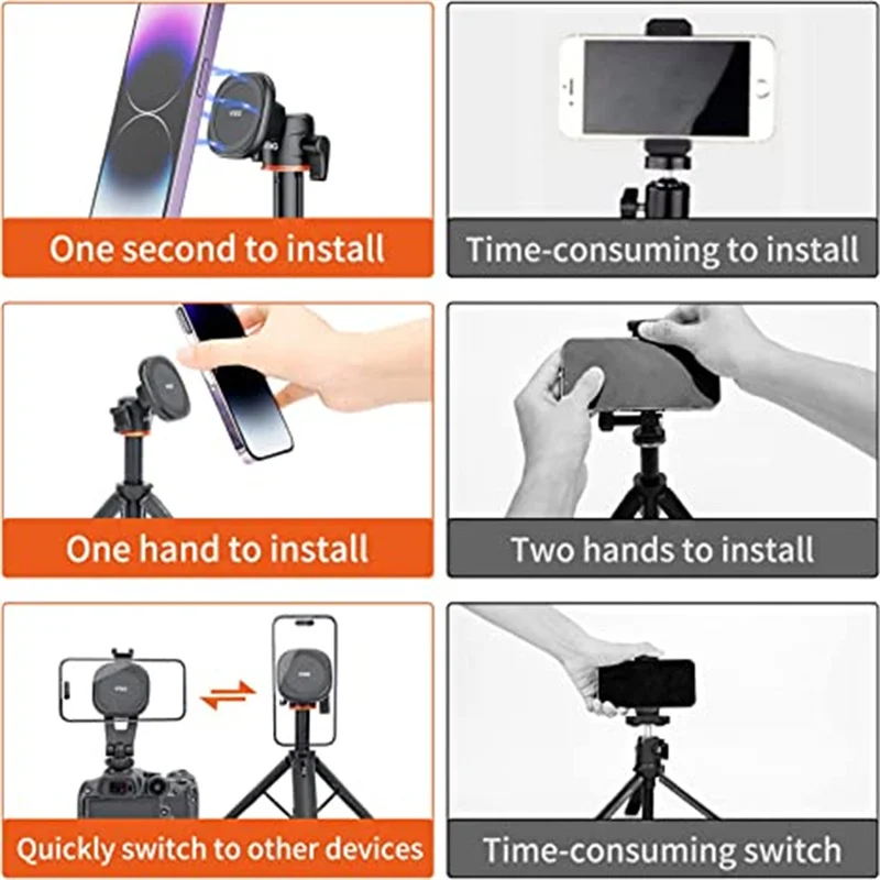 Magnetic Extend Selfie Stick Tripod w 1/4\