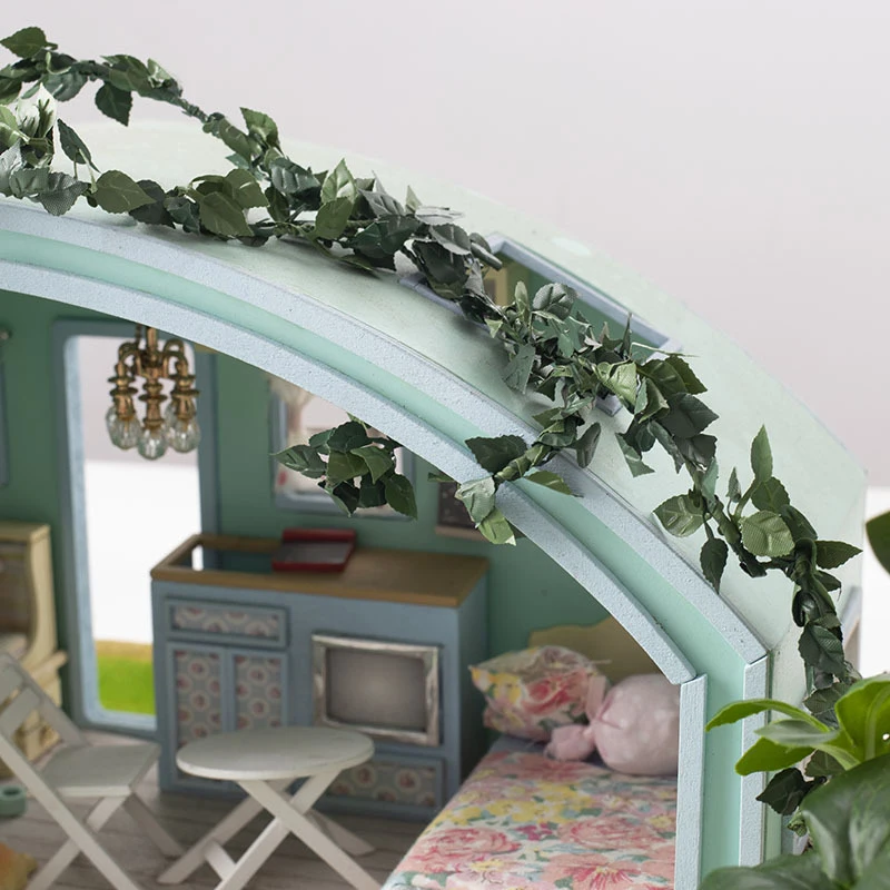 1/12 Dollhouse Simulation Rose Flower Vine Rattan Strip Model Dollhouse Miniature Garden Decoration Micro Scene Photo Props